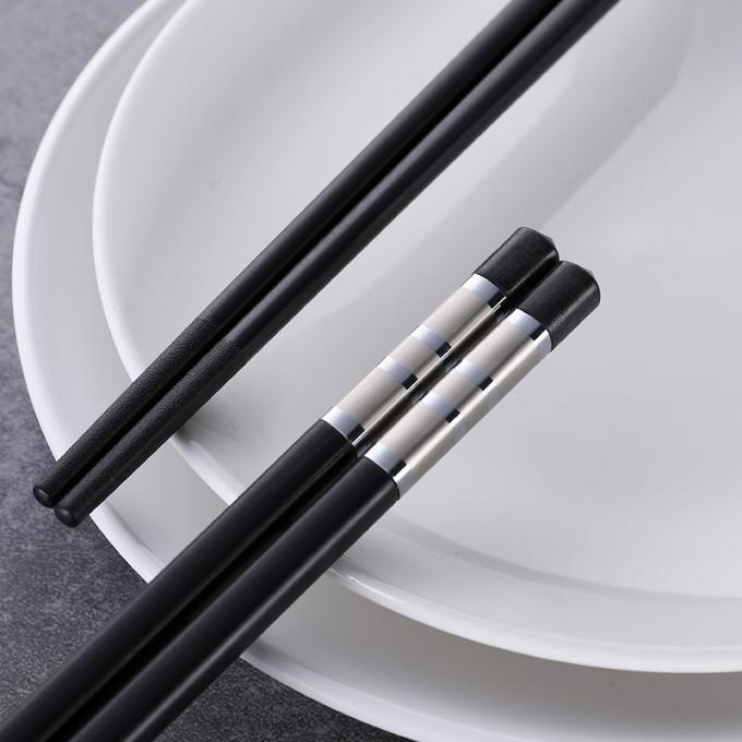 Chopsticks κραμάτων χρώματος φίμπεργκλας ασημένια οικογενειακή χρήση μη ολίσθησης σειράς ιαπωνική 2
