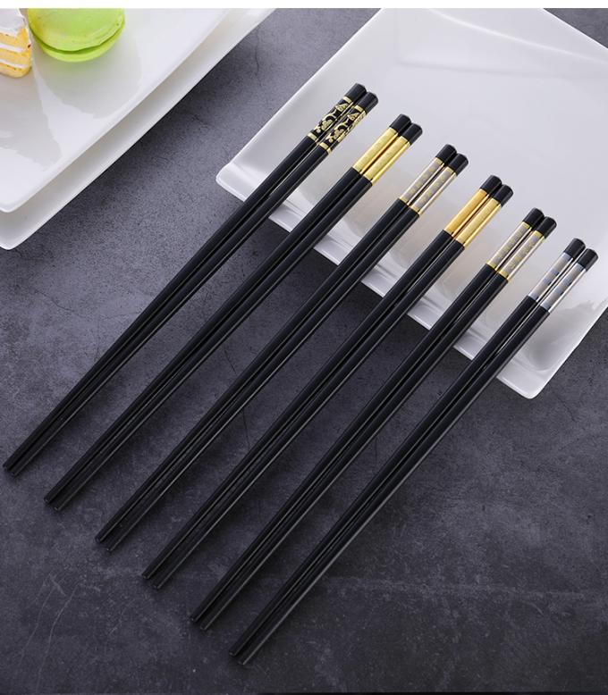 Chopsticks κραμάτων χρώματος φίμπεργκλας ασημένια οικογενειακή χρήση μη ολίσθησης σειράς ιαπωνική 3