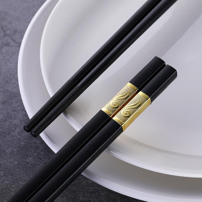 Επαναχρησιμοποιήσιμα Chopsticks κραμάτων 24cm πολύ τετραγωνικά επικεφαλής κινεζικά Chopsticks σουσιών νουντλς 1