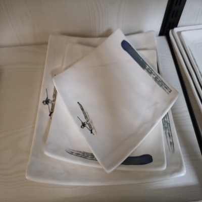 Καλή τιμή. Σκανδιναβικό Dinnerware εστιατορίων μελαμινών άθραυστο ορθογώνιο πιάτο γευμάτων σε απευθείας σύνδεση