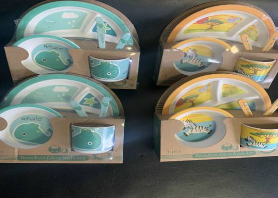 Καλή τιμή. Dinnerware ινών μπαμπού μελαμινών σύνολο επιτραπέζιου σκεύους παιδιών σε απευθείας σύνδεση
