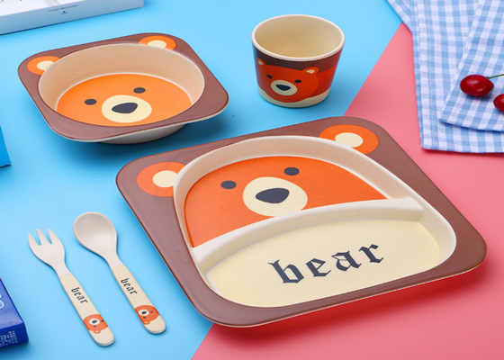 Καλή τιμή. 5pcs χαριτωμένα ζωικά Dinnerware μελαμινών παιδιών σχεδίου σύνολα σε απευθείας σύνδεση