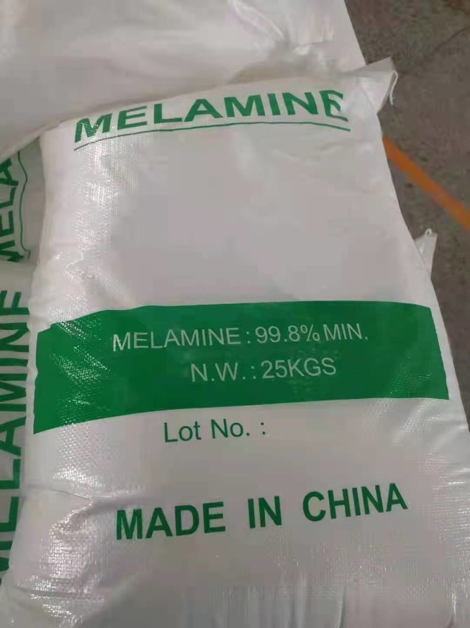 Άσπρο κρύσταλλο 99,5% CAS 108-78-1 σκόνη μελαμινών για τα φύλλα πλαστικού 3